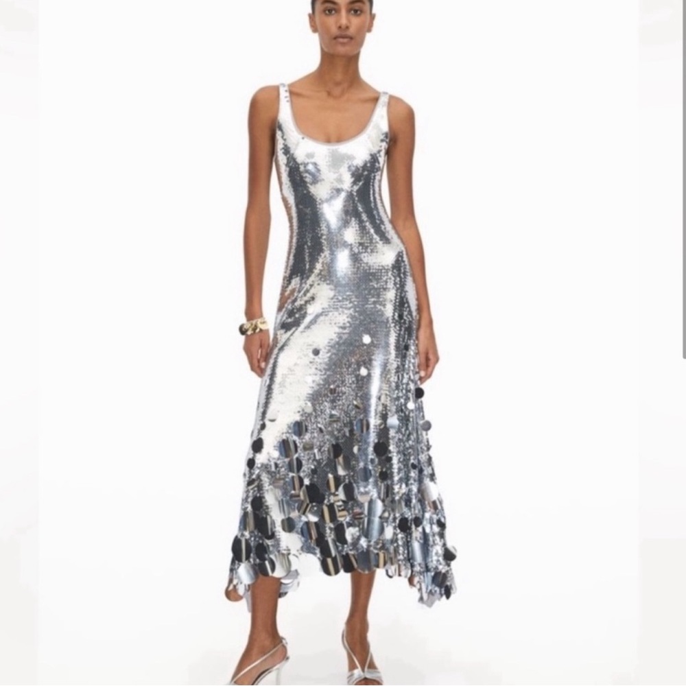 Paco Rabanne x H&M XXL silver dress